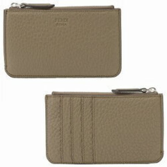 FENDI PEEKABOO SELLERIA Clutch Key Case Card Truffle Beige - Picture 1 of 3